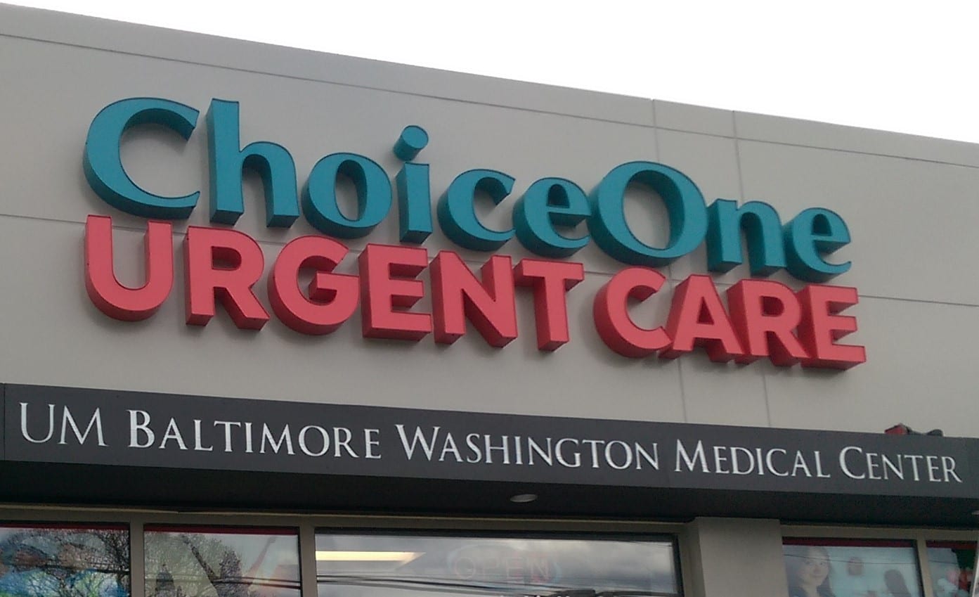 ChoiceOne Urgent Care sign