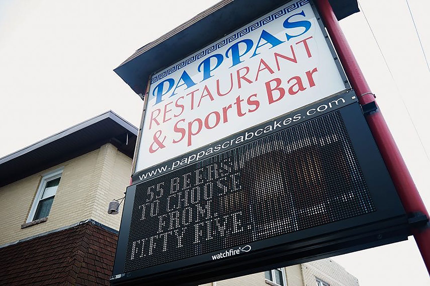 Pappas Restaurant and Sports Bar signage